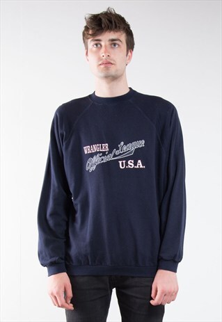 VINTAGE NAVY WRANGLER USA SWEATSHIRT