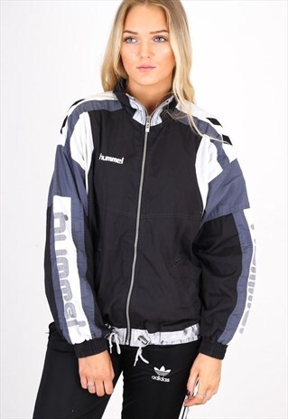 VINTAGE HUMMEL BLACK SHELL JACKET