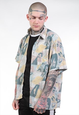 VINTAGE ABSTRACT PRINT FESTIVAL SHIRT
