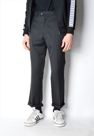 VINTAGE 80S BLACK STRIPED PANTS