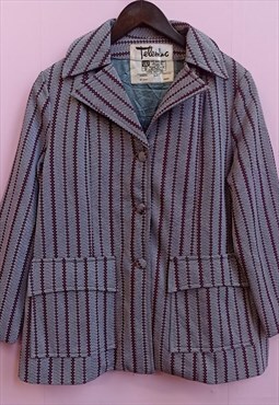 Vintage 1970s lilac patterned suit jacket