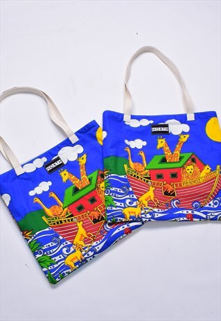 NORTH Reworked Reclaimed Fabric Handmade Tote Bag