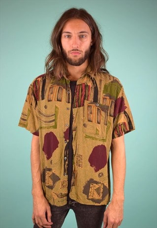 VINTAGE 90'S PATTERNED SHIRT