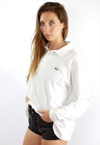 LACOSTE POLOSHIRT WHITE POLO SHIRT LONG SLEEVE