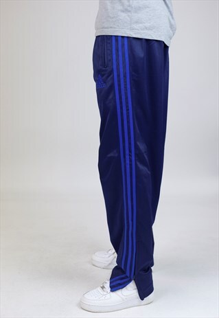 adidas navy blue tracksuit bottoms