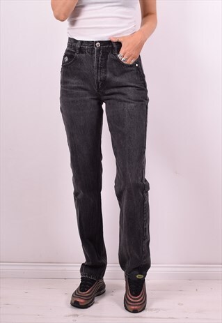 WOMENS VINTAGE JEANS W28 L32 GREY 90'S