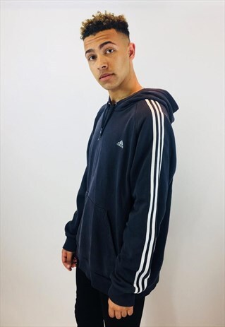 VINTAGE ADIDAS CLASSIC 3 STRIPE HOODIE
