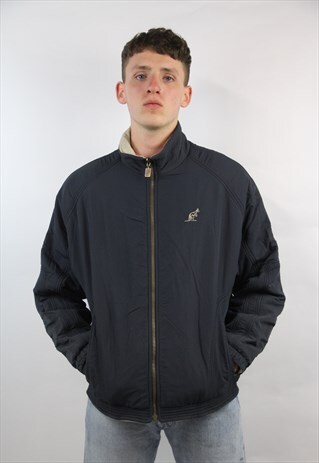 VINTAGE AUSTRALIAN 90'S NAVY/BEIGE REVERSIBLE JACKET