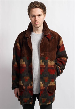 VINTAGE SUEDE AZTEC JACKET