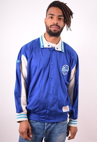 NIKE MENS VINTAGE TRACKSUIT TOP JACKET LARGE BLUE 90S