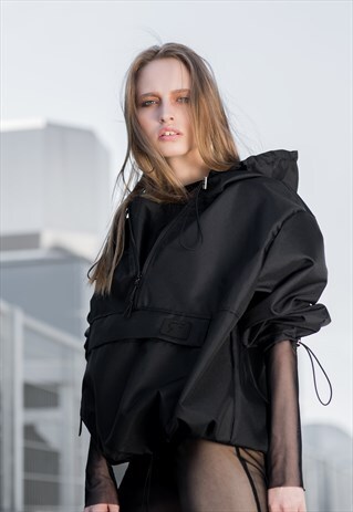 BLACK SOFTSHELL HOODIE