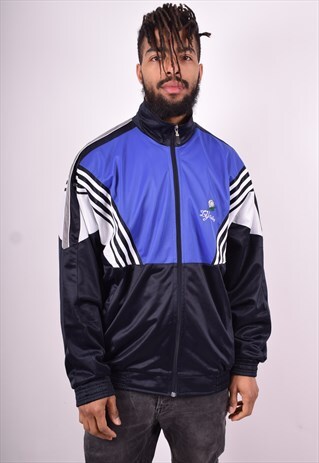 MENS VINTAGE TRACKSUIT TOP JACKET XL MULTI 90'S