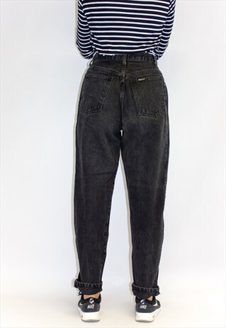 VINTAGE 90'S HIGH WAIST BLACK MOM JEANS
