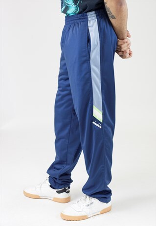 VINTAGE 90'S DIADORA BLUE TRACKSUIT BOTTOMS