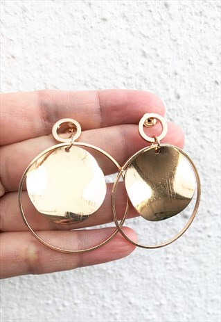 GEO GOLD STUD EARRING