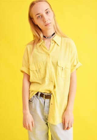 90'S RETRO MINIMALIST PASTEL OVERSIZED SHIRT BLOUSE TOP