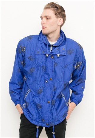 BLUE WINDBREAKER JACKET