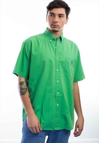 VINTAGE POLO RALPH LAUREN LOGO SHIRT 90S M 9.7