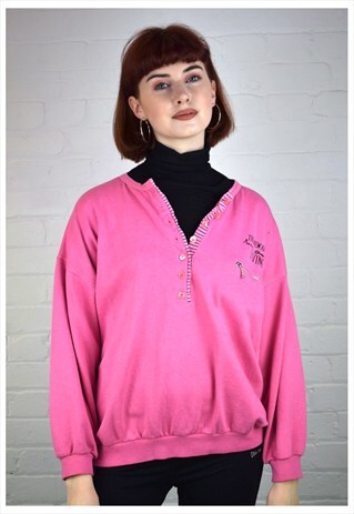 VINTAGE 90'S 1/4 BUTTON SWEATSHIRT