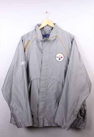 MENS VINTAGE NFL STEELERS FULL ZIP JACKET