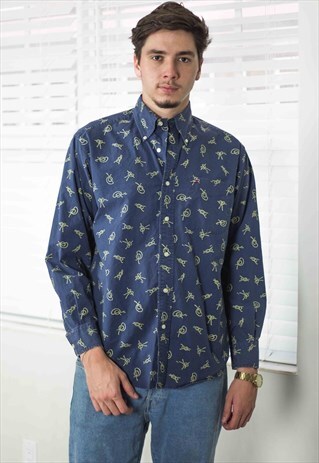 VINTAGE TOMMY HILFIGER SHIRT LOGO 90S S 9.4