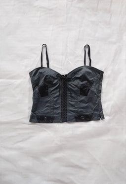 vintage sexy y2k gorpcore Techwear Corset Top Halloween rave