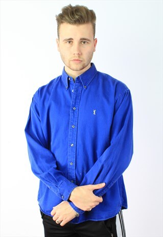 YVES SAINT LAURENT YSL VINTAGE LS SHIRT