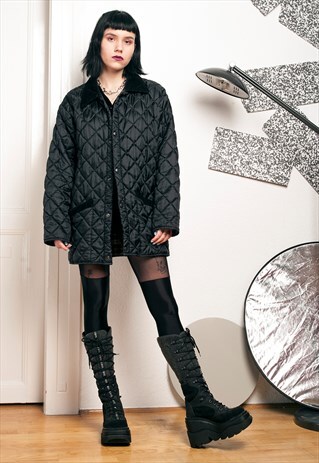 90S VINTAGE BLACK PUFFER JACKET