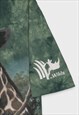 GREEN MARBLED GIRAFFE T-SHIRT