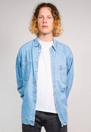 90'S VINTAGE LEVI'S BLUE DENIM SHIRT