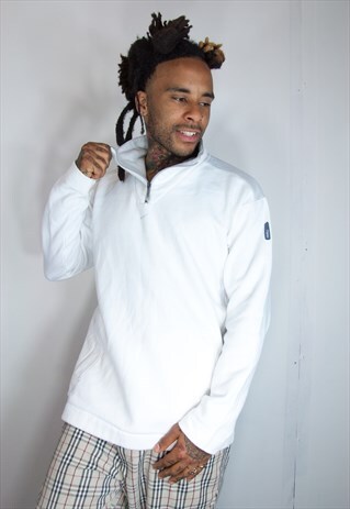 NIKE WHITE ZIP VINTAGE SWEATSHIRT