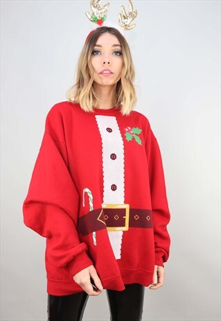 VINTAGE RETRO OVERSIZED CHRISTMAS XMAS SWEATSHIRT