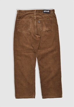 Vintage 90s SCHOTT Corduroy Trousers in Brown
