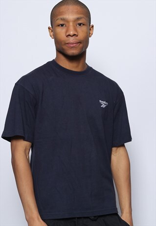 VINTAGE REEBOK T-SHIRT LOGO BLUE