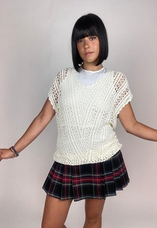 Vintage 00s New Look Crochet Top/Mini dresss