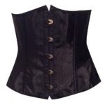 black satin corset