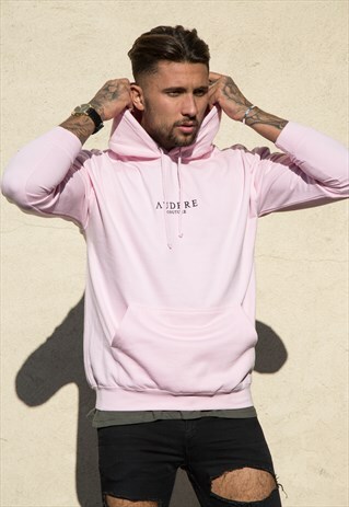 LIGHT PINK EMBROIDERED HOODIE