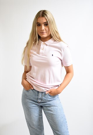 VINTAGE POLO RALPH LAUREN PINK POLO SHIRT