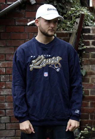 VINTAGE REEBOK NFL RAMS SWEATSHIRT LARGE