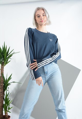 ADIDAS SWEATSHIRT IN BLUE WITH LOGO