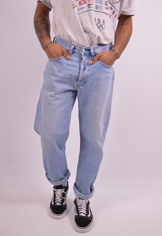 DIESEL MENS VINTAGE JEANS W32 L30 BLUE 90S