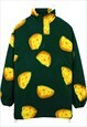 Vintage 90's Simply Styled Fleece Jumper Cheese Quarter Zip