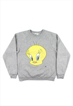 Vintage 1995 Warner Bros Tweety Grey Sweatshirt