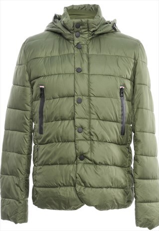 BEYOND RETRO VINTAGE HOODED PUFFER COAT - S