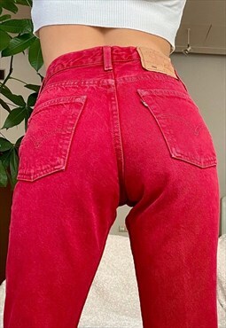 Vintage Cherry Red 501 Levi Jeans 