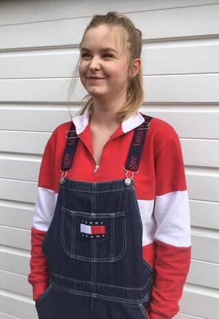 WOMENS TOMMY HILFIGER SHORTS DUNGAREES FESTIVAL DENIM