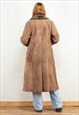 VINTAGE 70'S WOMEN SHEEPSKIN COAT IN BROWN