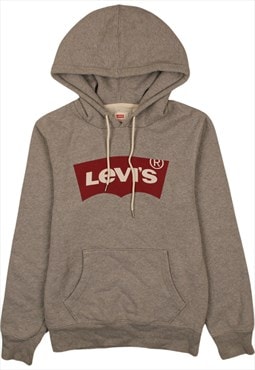 Vintage 90's Levi's Hoodie Spellout Grey XSmall