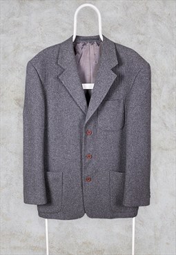 Vintage Burton Grey Wool Blazer Medium 38