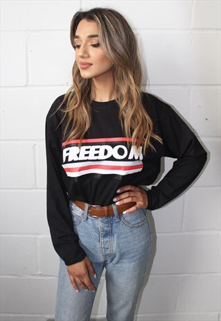 LONG SLEEVE BLACK RETRO T-SHIRT